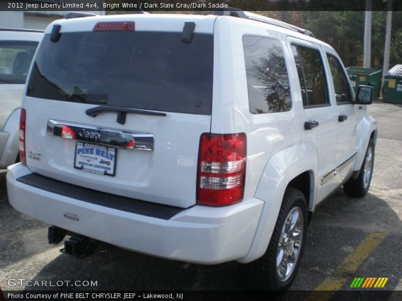Bright White / Dark Slate Gray/Dark Saddle 2012 Jeep Liberty Limited 4x4