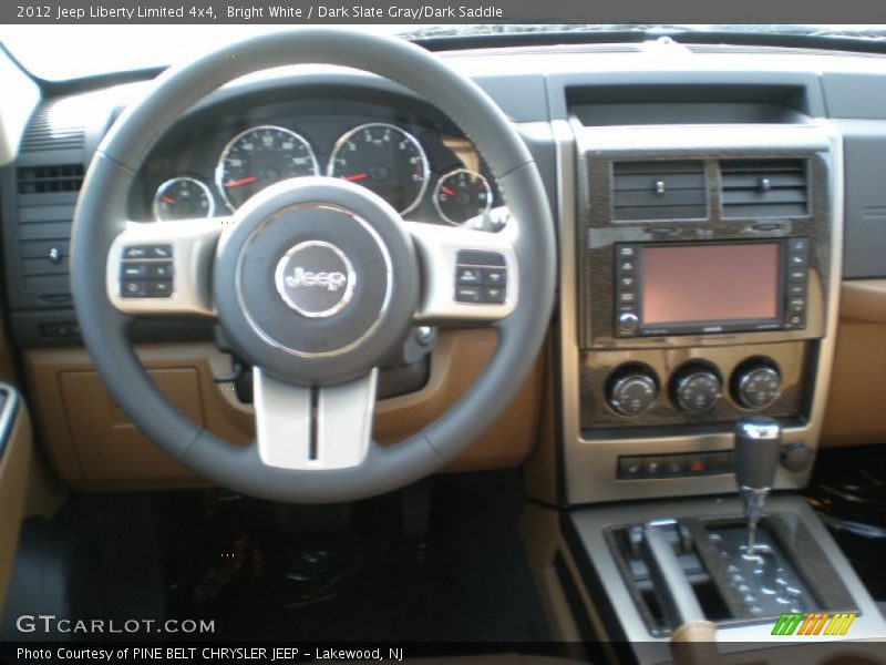 Bright White / Dark Slate Gray/Dark Saddle 2012 Jeep Liberty Limited 4x4