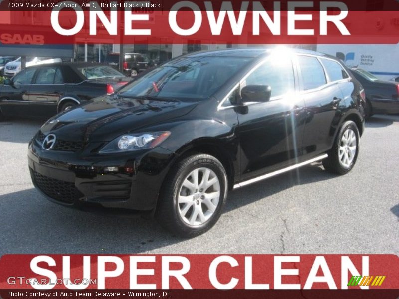 Brilliant Black / Black 2009 Mazda CX-7 Sport AWD