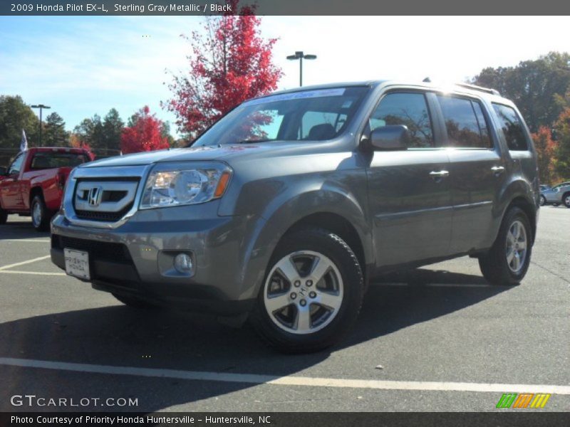 Sterling Gray Metallic / Black 2009 Honda Pilot EX-L