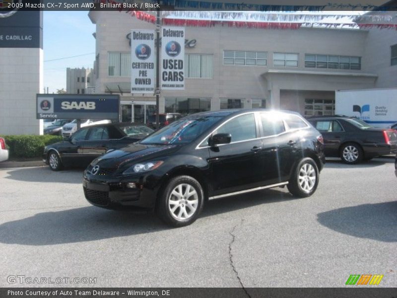 Brilliant Black / Black 2009 Mazda CX-7 Sport AWD