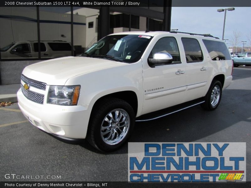 White Diamond Tricoat / Ebony 2008 Chevrolet Suburban 1500 LTZ 4x4