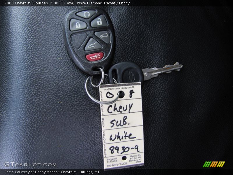 White Diamond Tricoat / Ebony 2008 Chevrolet Suburban 1500 LTZ 4x4
