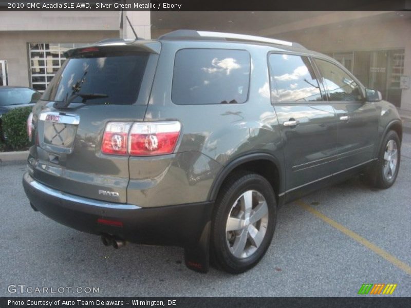 Silver Green Metallic / Ebony 2010 GMC Acadia SLE AWD