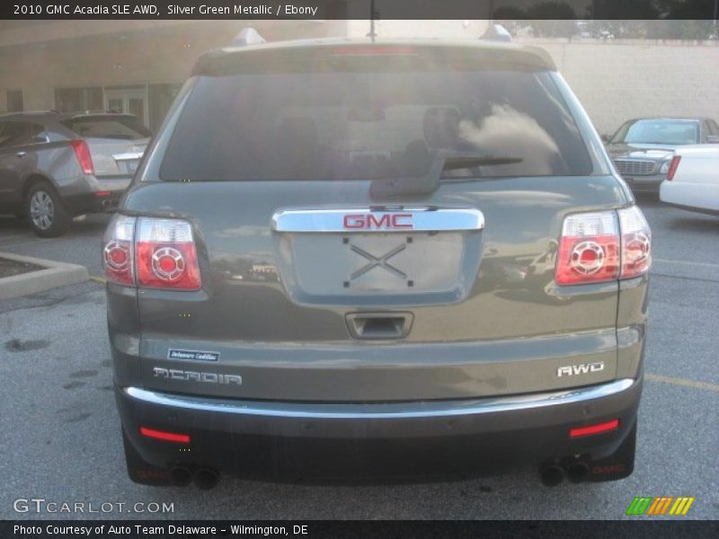 Silver Green Metallic / Ebony 2010 GMC Acadia SLE AWD