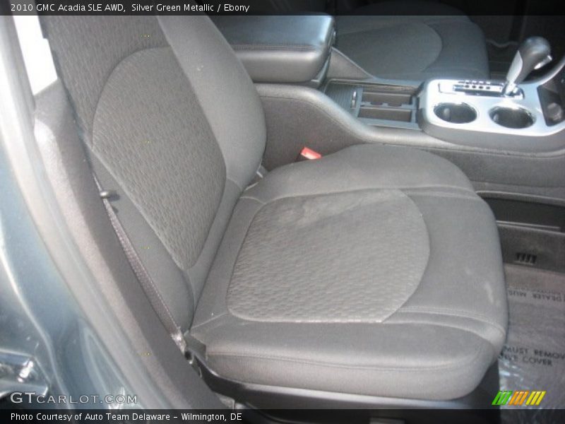 Silver Green Metallic / Ebony 2010 GMC Acadia SLE AWD