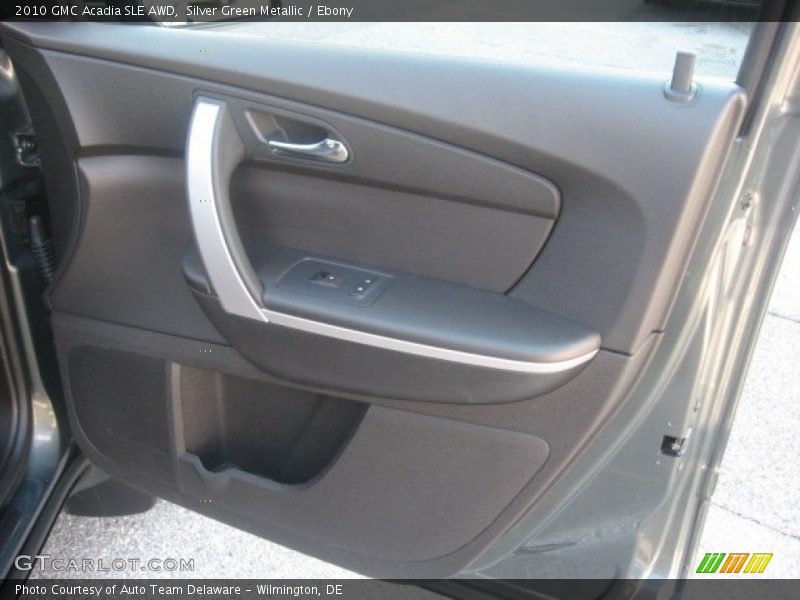 Silver Green Metallic / Ebony 2010 GMC Acadia SLE AWD