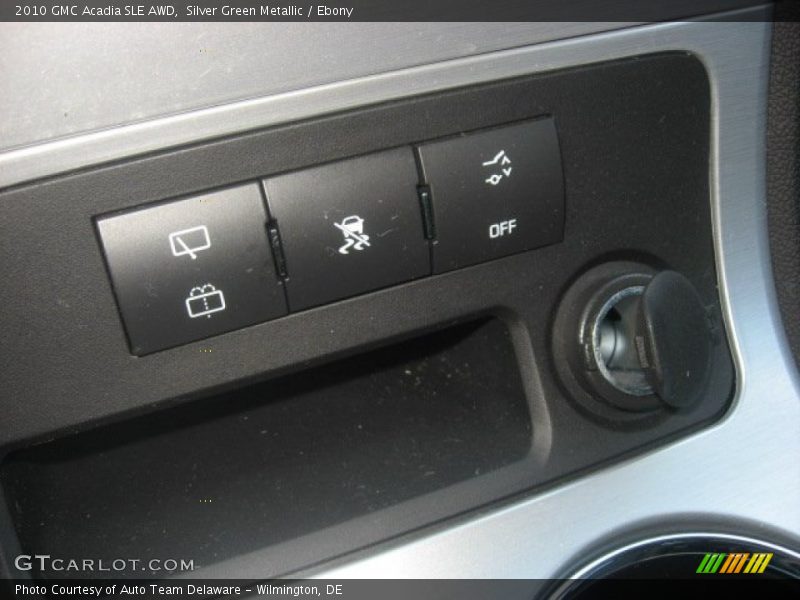 Silver Green Metallic / Ebony 2010 GMC Acadia SLE AWD