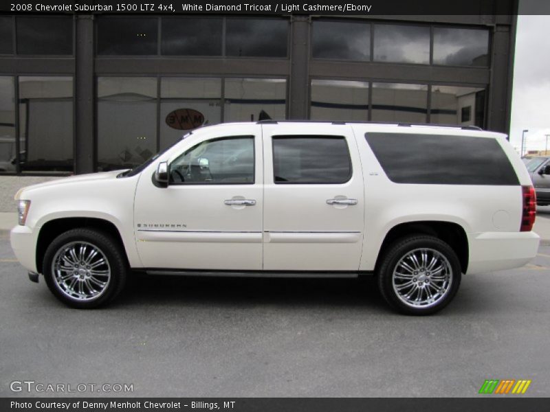White Diamond Tricoat / Light Cashmere/Ebony 2008 Chevrolet Suburban 1500 LTZ 4x4