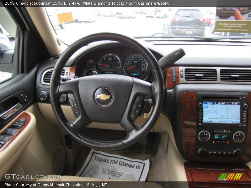 White Diamond Tricoat / Light Cashmere/Ebony 2008 Chevrolet Suburban 1500 LTZ 4x4