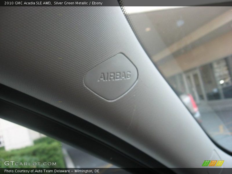 Silver Green Metallic / Ebony 2010 GMC Acadia SLE AWD