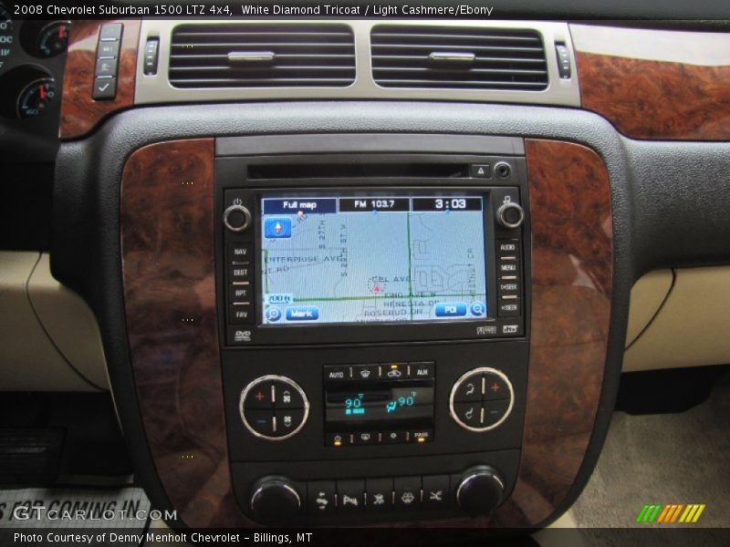 White Diamond Tricoat / Light Cashmere/Ebony 2008 Chevrolet Suburban 1500 LTZ 4x4