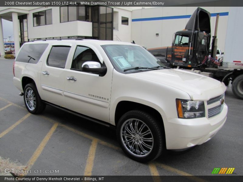 White Diamond Tricoat / Light Cashmere/Ebony 2008 Chevrolet Suburban 1500 LTZ 4x4