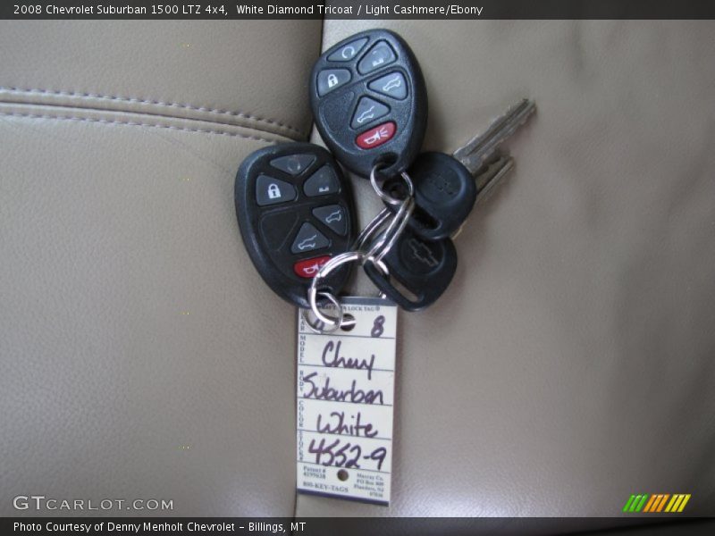 White Diamond Tricoat / Light Cashmere/Ebony 2008 Chevrolet Suburban 1500 LTZ 4x4
