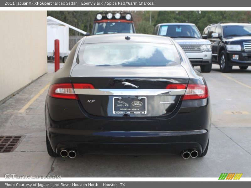 Ebony Black / Spice Red/Warm Charcoal 2011 Jaguar XF XF Supercharged Sedan