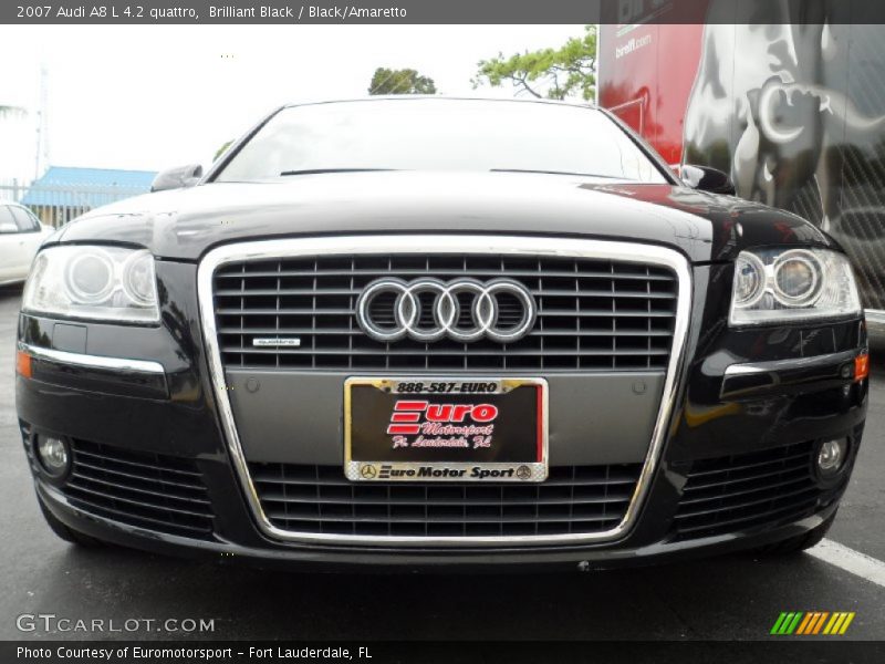 Brilliant Black / Black/Amaretto 2007 Audi A8 L 4.2 quattro