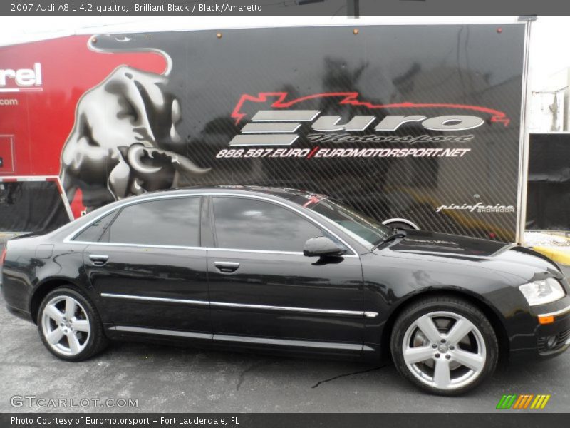 Brilliant Black / Black/Amaretto 2007 Audi A8 L 4.2 quattro