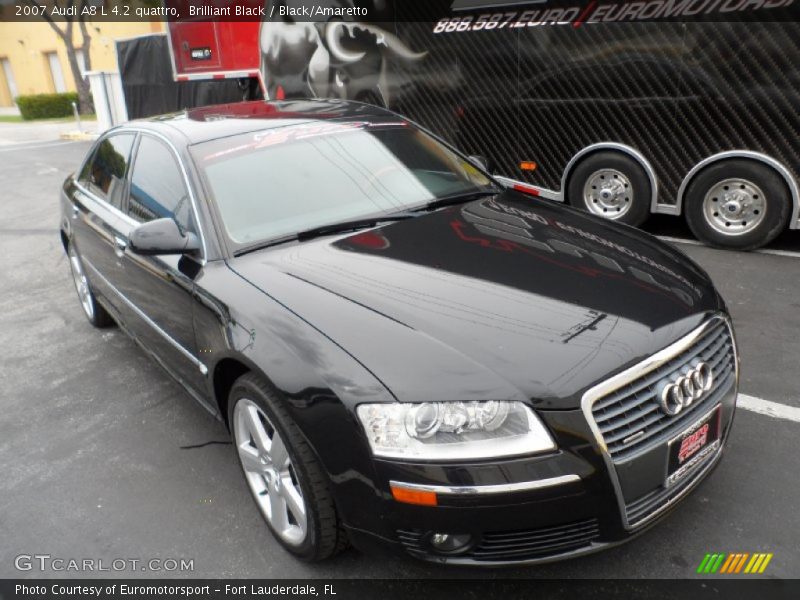 Brilliant Black / Black/Amaretto 2007 Audi A8 L 4.2 quattro