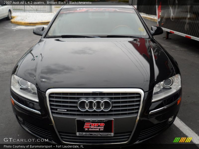 Brilliant Black / Black/Amaretto 2007 Audi A8 L 4.2 quattro