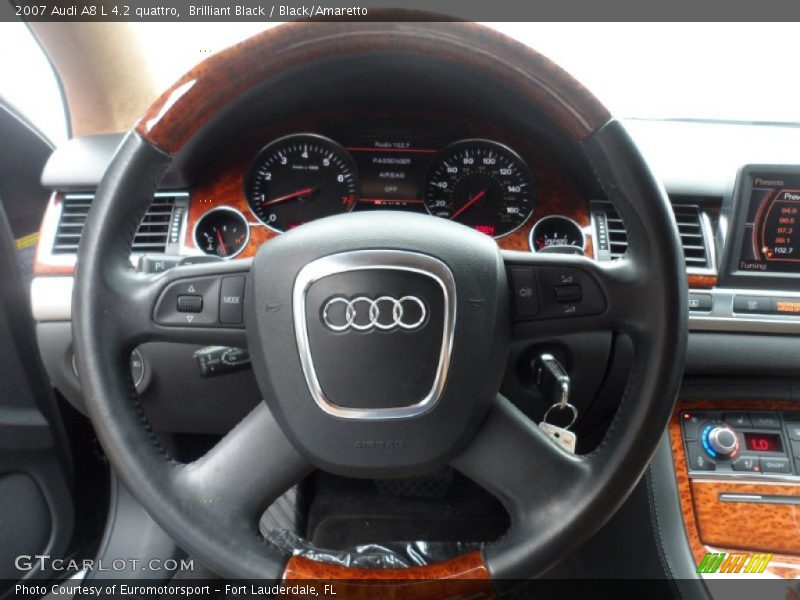 Brilliant Black / Black/Amaretto 2007 Audi A8 L 4.2 quattro