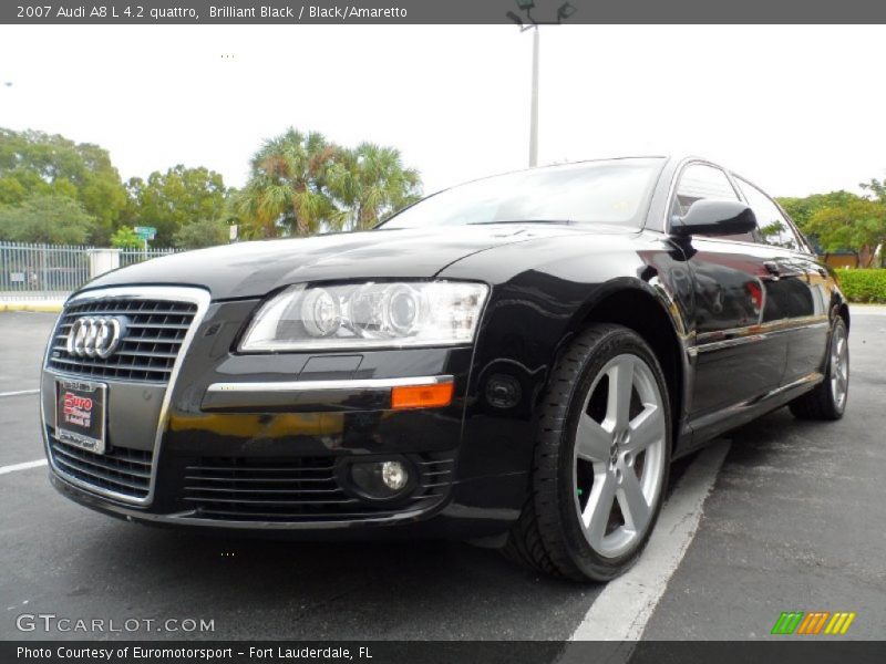 Brilliant Black / Black/Amaretto 2007 Audi A8 L 4.2 quattro