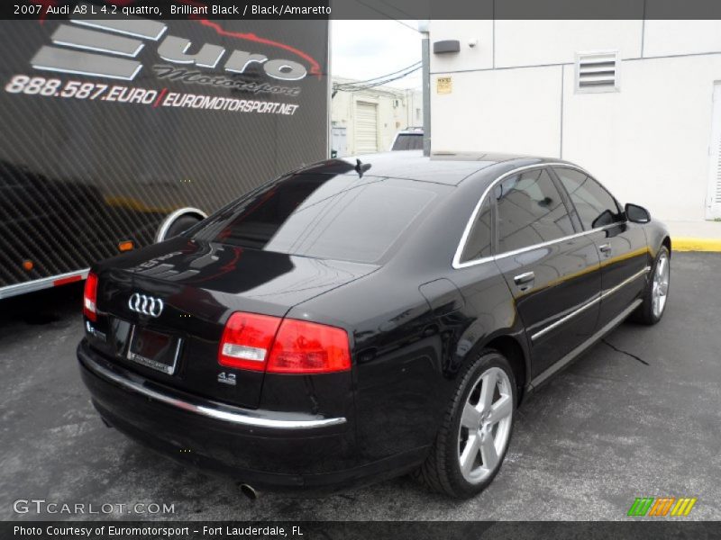 Brilliant Black / Black/Amaretto 2007 Audi A8 L 4.2 quattro