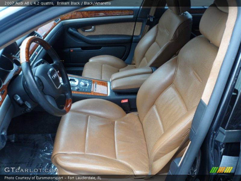 Brilliant Black / Black/Amaretto 2007 Audi A8 L 4.2 quattro