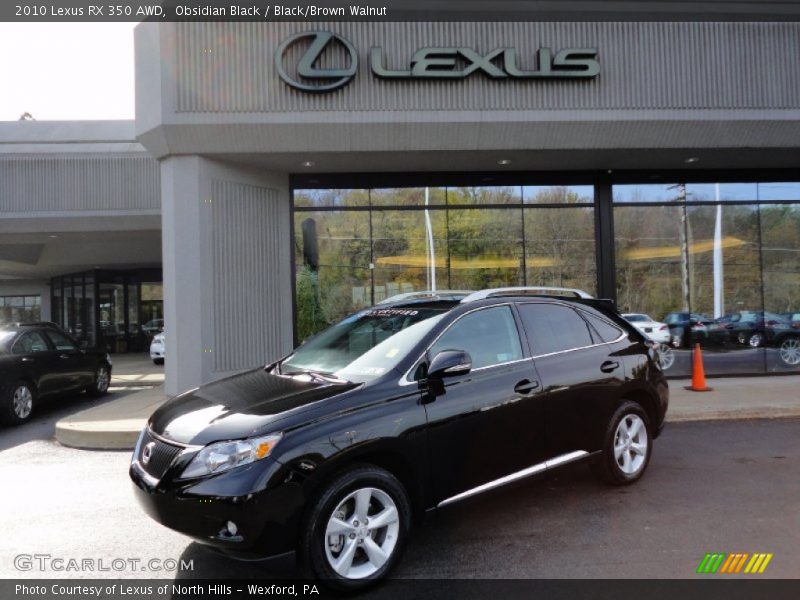Obsidian Black / Black/Brown Walnut 2010 Lexus RX 350 AWD