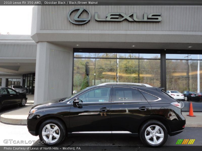 Obsidian Black / Black/Brown Walnut 2010 Lexus RX 350 AWD