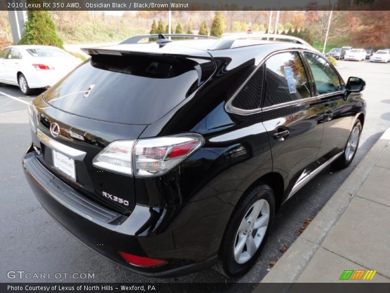 Obsidian Black / Black/Brown Walnut 2010 Lexus RX 350 AWD