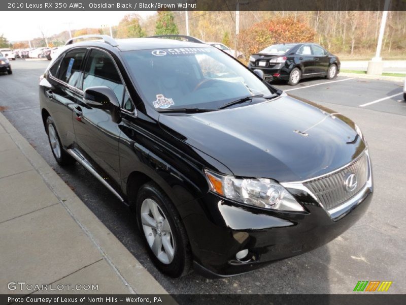 Obsidian Black / Black/Brown Walnut 2010 Lexus RX 350 AWD