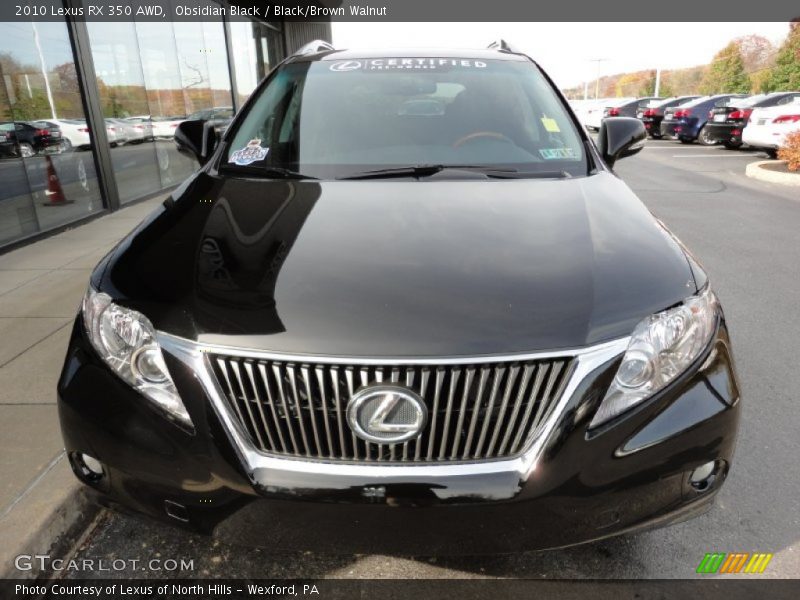 Obsidian Black / Black/Brown Walnut 2010 Lexus RX 350 AWD