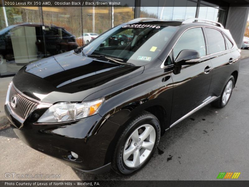 Obsidian Black / Black/Brown Walnut 2010 Lexus RX 350 AWD
