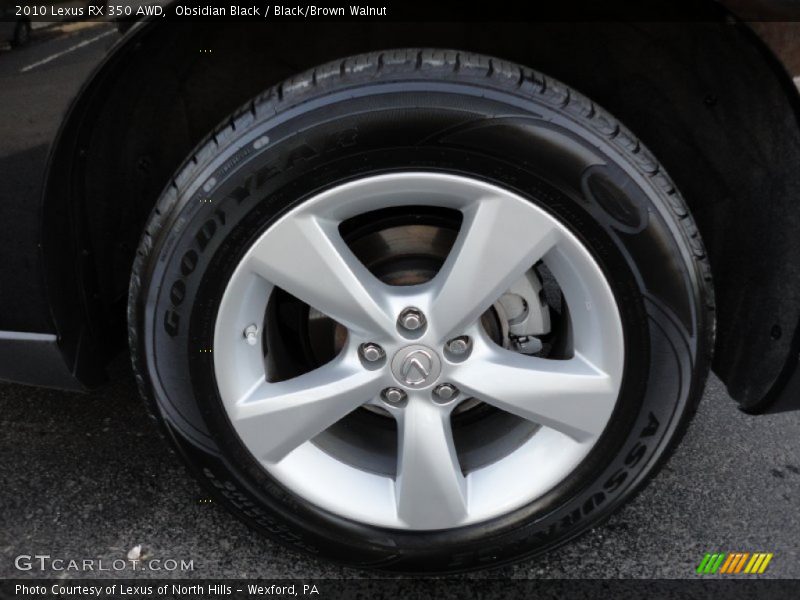 Obsidian Black / Black/Brown Walnut 2010 Lexus RX 350 AWD