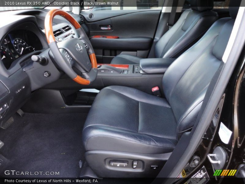 Obsidian Black / Black/Brown Walnut 2010 Lexus RX 350 AWD