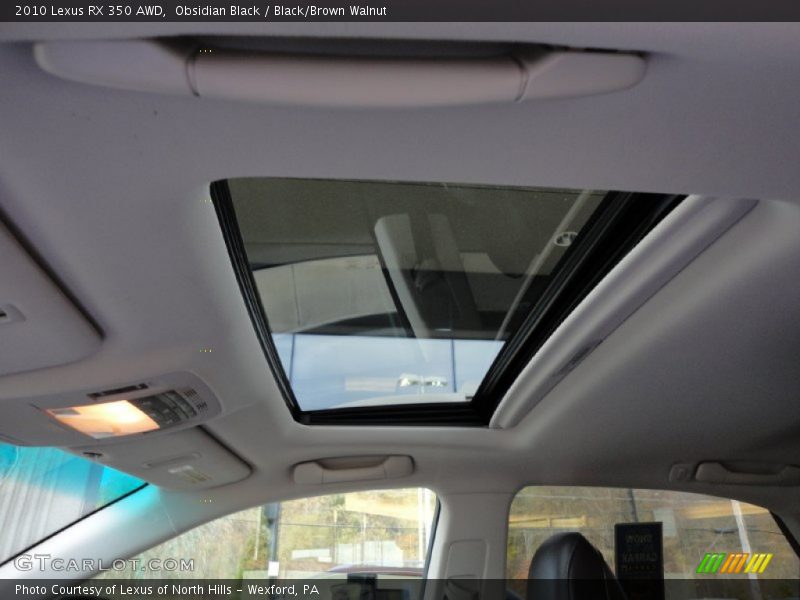 Obsidian Black / Black/Brown Walnut 2010 Lexus RX 350 AWD