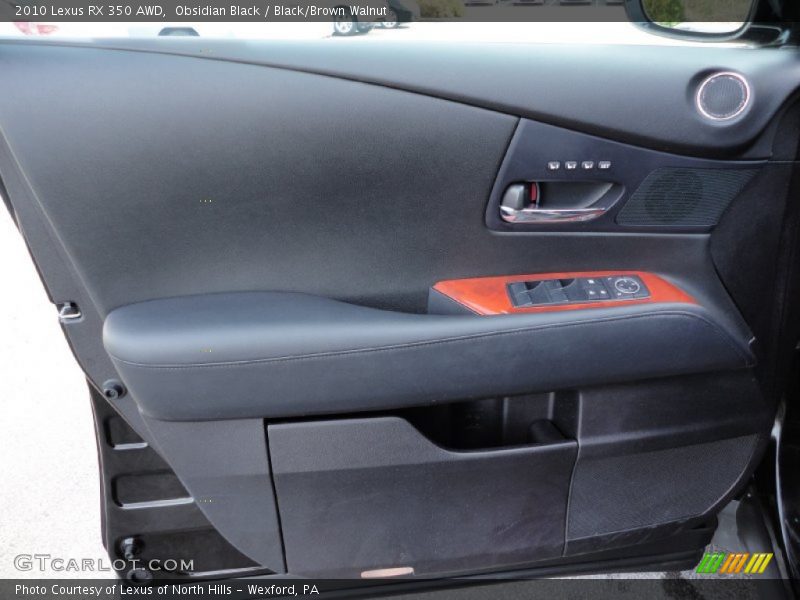 Obsidian Black / Black/Brown Walnut 2010 Lexus RX 350 AWD