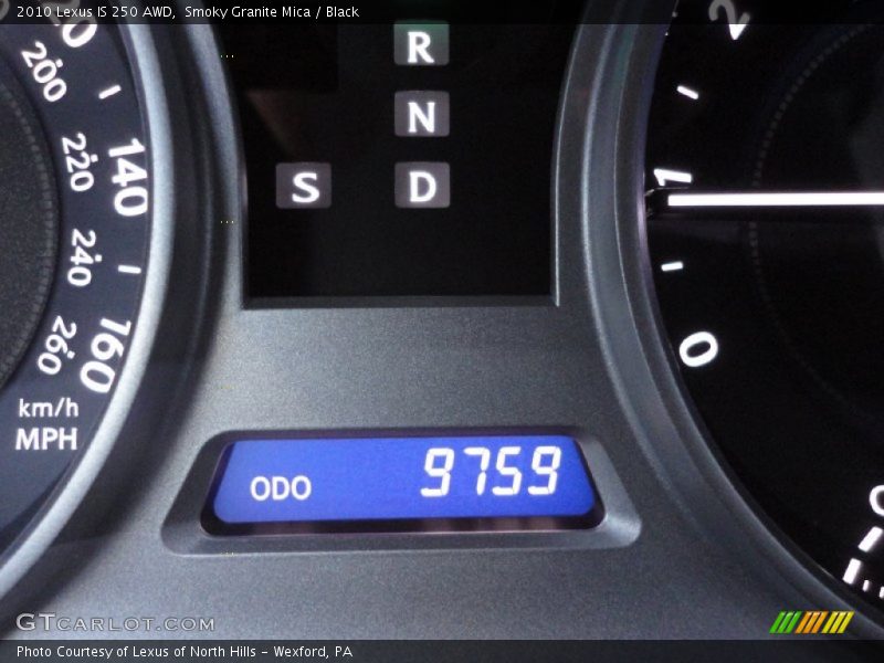 Smoky Granite Mica / Black 2010 Lexus IS 250 AWD