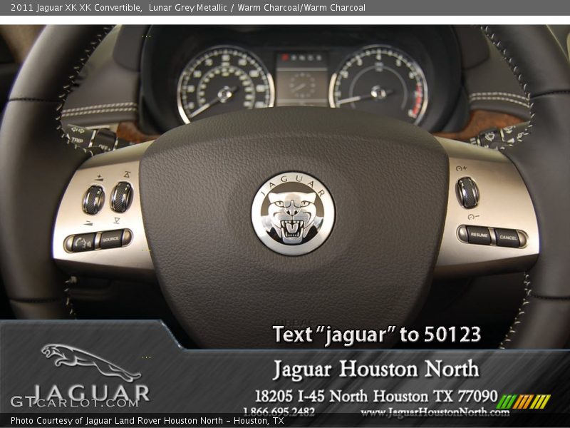 Lunar Grey Metallic / Warm Charcoal/Warm Charcoal 2011 Jaguar XK XK Convertible