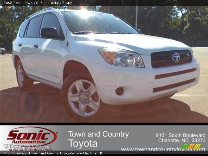 Super White / Taupe 2008 Toyota RAV4 V6