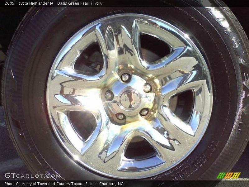 Oasis Green Pearl / Ivory 2005 Toyota Highlander I4