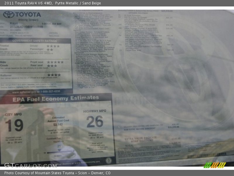 Pyrite Metallic / Sand Beige 2011 Toyota RAV4 V6 4WD