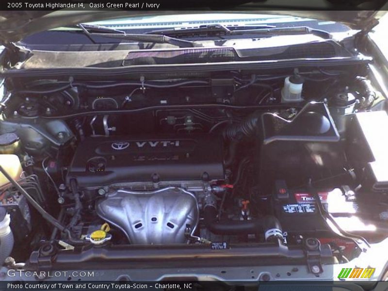 Oasis Green Pearl / Ivory 2005 Toyota Highlander I4