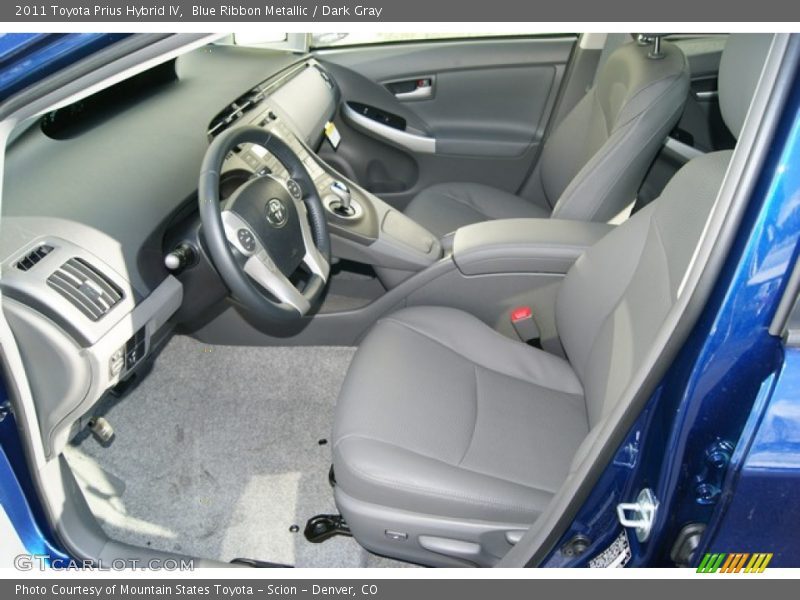 Blue Ribbon Metallic / Dark Gray 2011 Toyota Prius Hybrid IV