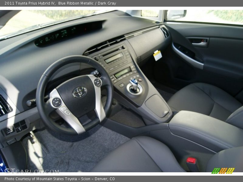 Blue Ribbon Metallic / Dark Gray 2011 Toyota Prius Hybrid IV