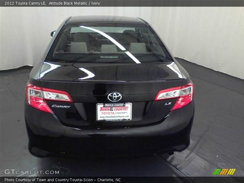 Attitude Black Metallic / Ivory 2012 Toyota Camry LE