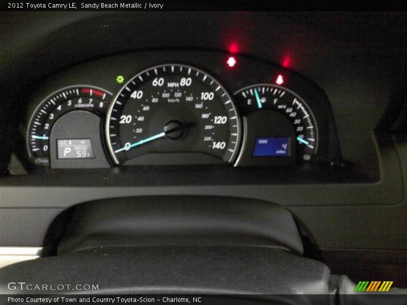 Sandy Beach Metallic / Ivory 2012 Toyota Camry LE