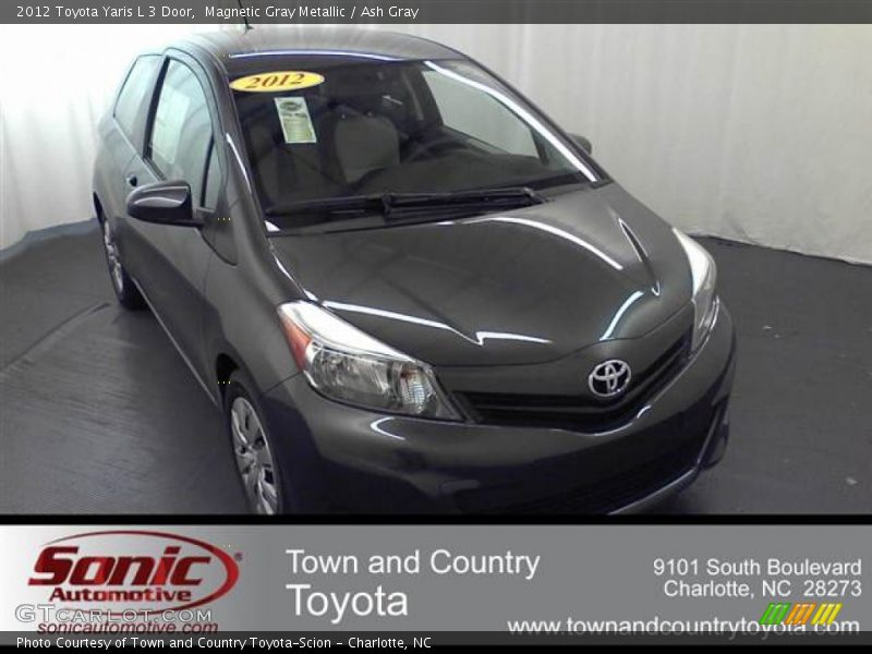 Magnetic Gray Metallic / Ash Gray 2012 Toyota Yaris L 3 Door