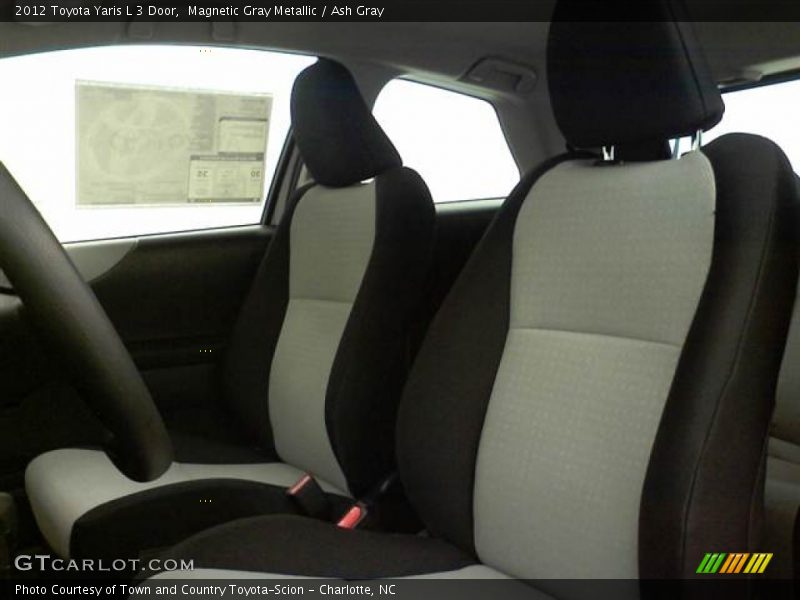  2012 Yaris L 3 Door Ash Gray Interior