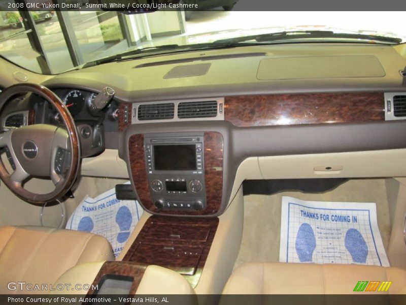 Summit White / Cocoa/Light Cashmere 2008 GMC Yukon Denali